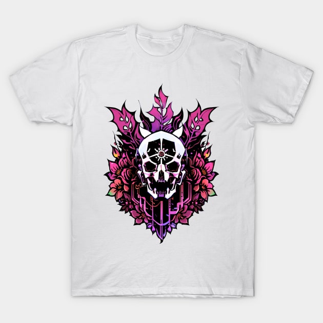 Cyberpunk Flowers T-Shirt by CGI Studios